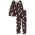 thumbnail image 4 of FKELYI Cute Santa Long Sleeve Pj Christmas Leisure Xmas Candy Cane 2 PCS Women Pjs Set Comfortable Petite Pajamas for Women Size 2XL, 4 of 5
