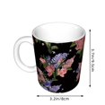 thumbnail image 2 of Yiaed Bouquet Print Ceramics Coffee,Large Handle Design,Extra Large Tea and Coffee Cup for Office and Home Mugs, 2 of 6