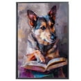 thumbnail image 2 of Swedish Vallhund Decor Poster Unframe, Swedish Vallhund Dog Canvas Wall Art, Dog Reading Book Canvas Print Painting Poster Wall Decor Dog Lovers Gifts, 2 of 6