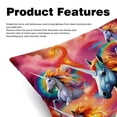 thumbnail image 2 of Robot Unicorn Attack Decorative Bed Pillow Covers Throw Pillows Set with Unique Patterns for all Occasions - 16x16, 18x18, 20x20 inches - 2 Pack Pillow Inserts Included, 2 of 6