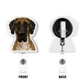 thumbnail image 2 of WIRESTER Set 2pcs Design Acrylic Key Card Holder Belt Clip Reel Id Badge Retractable - Fawn Merle Great Dane Dogs, 2 of 6