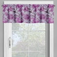 thumbnail image 4 of Ambesonne Bohemian Valance & Curtain, Chinese Hippie Blooms, 55"x30", Fuchsia Brown and Mauve, 4 of 7