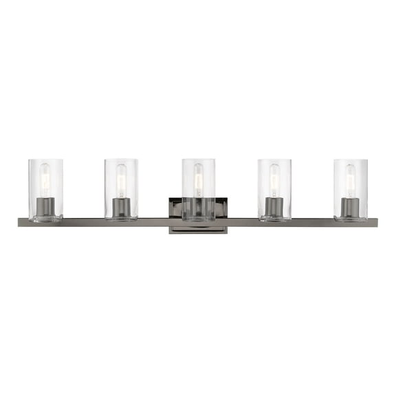 18035-46 Livex Lighting Clarion - 5 Light Bath Vanity In Contemporary Style-8.75 Inches Tall and 42 Inches Wide-Black Chrome Finish