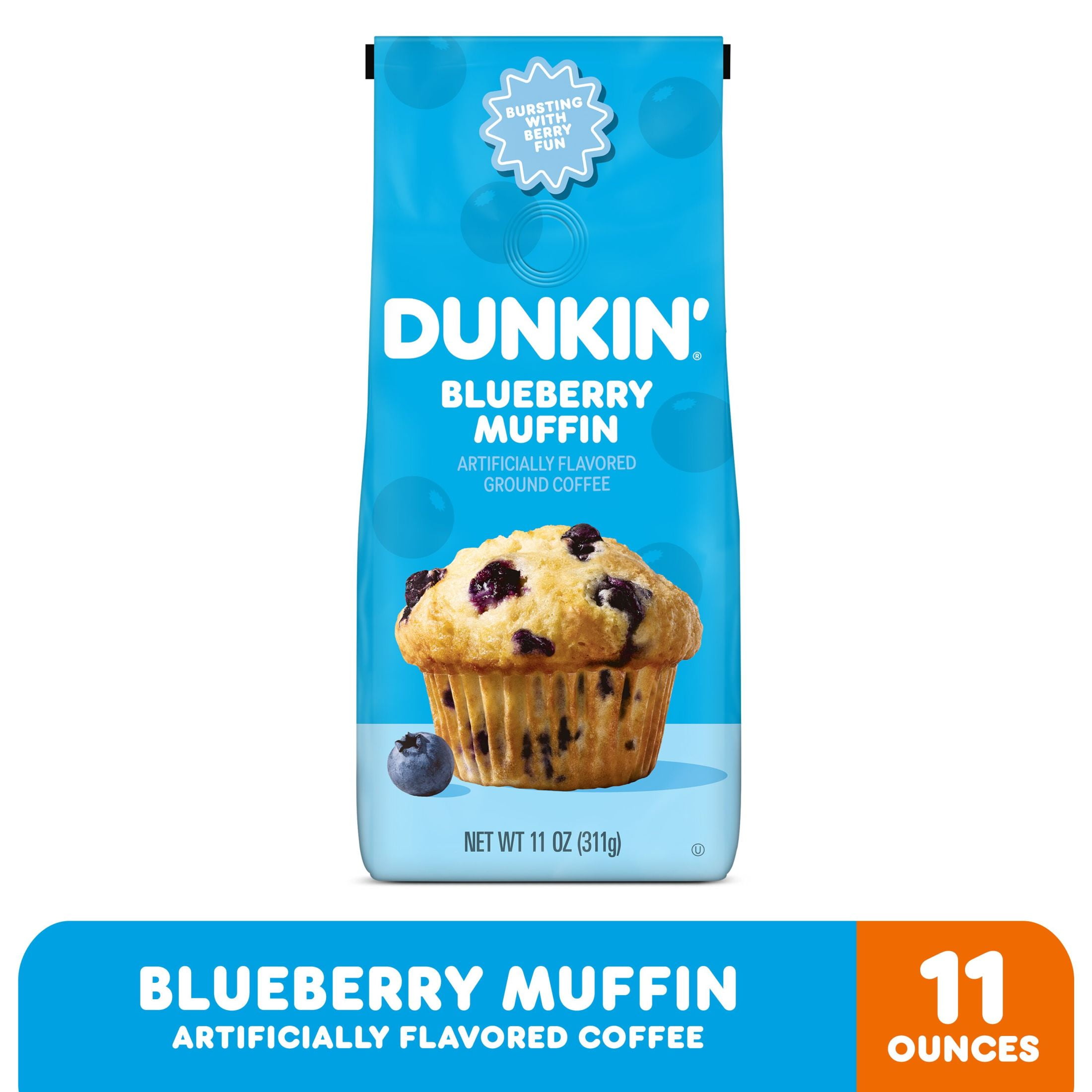 Dunkin’ Blueberry Muffin Medium Roast Ground Coffee, 11 oz