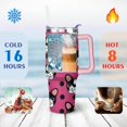 thumbnail image 4 of Personalized Dog Lover Gift Idea - 40oz Insulated Tumbler with Straw for Women - Non-Slip Handle Coffee Travel Cup, 4 of 7