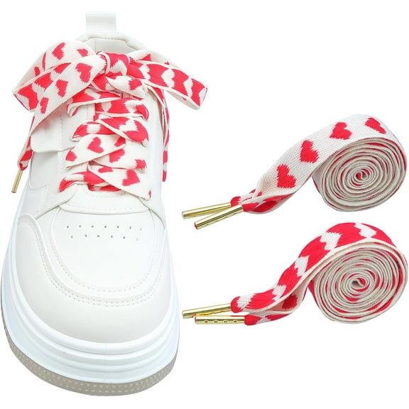 Flat Braided Shoe Laces Sneakers, Leisure Shoe Laces for Athletic Running Shoes Boot Strings (Red)