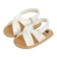 thumbnail image 1 of Diconna Breathable Summer Baby Girls Sandals, Solid Color Soft Sole Shoes, 1 of 8
