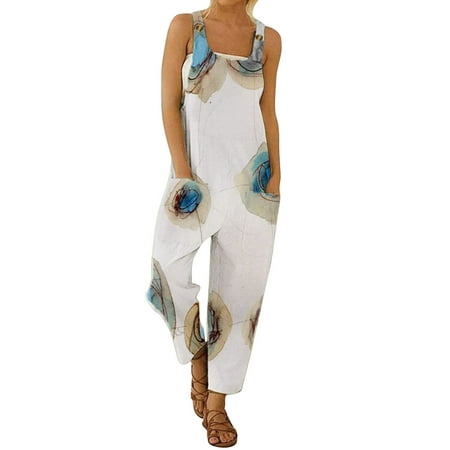 

Women Fashion Print Pocket Romper Long Playsuit Spaghetti Strap Loose Jumpsuit Shower Suit One Shoulder Jumpsuit for Women Jumpsuit for Women Jumpsuit Shorts Overalls for Women Maternity Sheer Mesh
