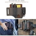 thumbnail image 3 of SAYLITA Leather Sheath for Belt, Tool Leather Sheath for Knife, Knife Leather Sheath for men, Multitool Sheath for Leatherman, Flashlight Holster EDC Pocket Organizer with Key Holder, 3 of 7