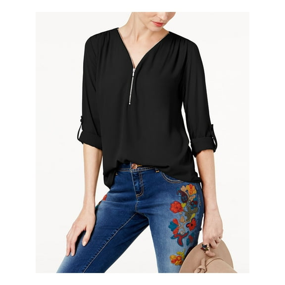INC $59 Womens New 1286 Black Utility Top S B B