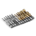 thumbnail image 1 of HSS Drill and Tap Bits Set, Hex Shank Thread Tap Screw M3-M10, Tapping Tool,  Plated Metric & Inch Drill Bits for Threading Taps Extractors, for Quick and Efficient Thread, 1 of 7