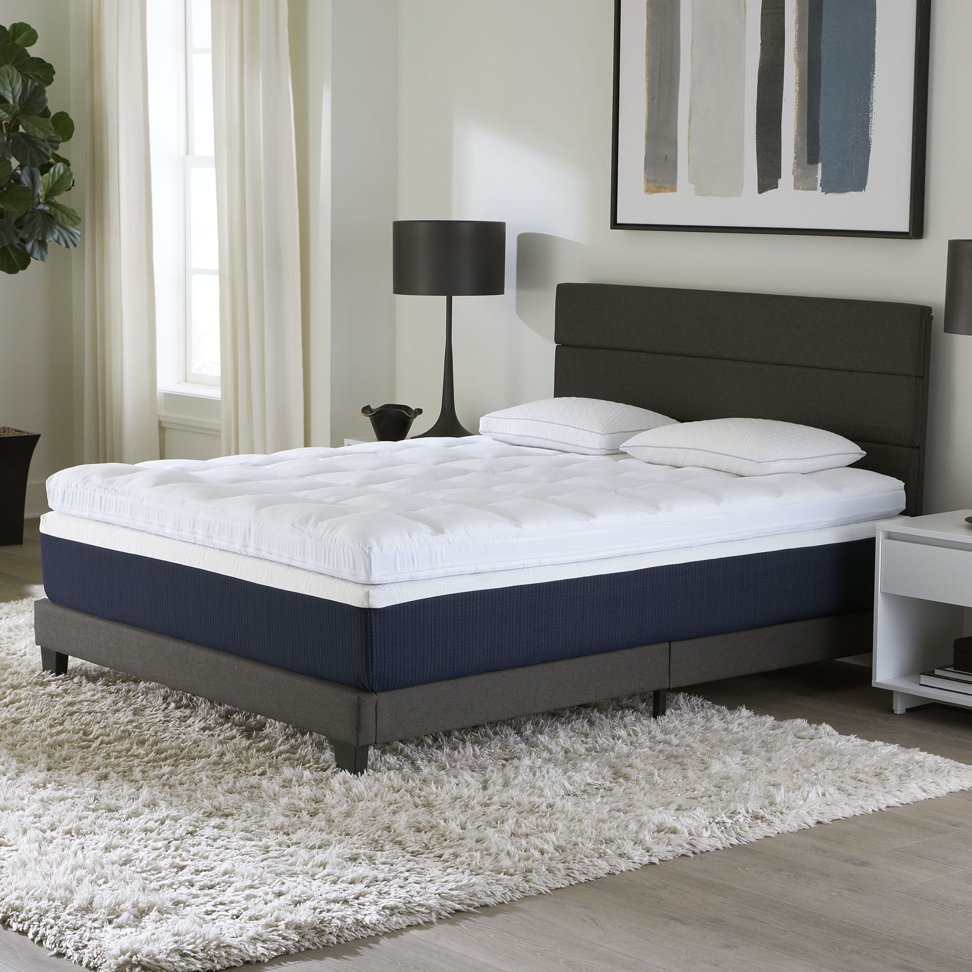 Comfort Tech 3” Foam + Fiber Mattress Topper Featuring Serene Foam, TwinXL
