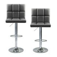 thumbnail image 3 of ViscoLogic Liberty Set of 2 PU Leather Swivel Ergonomic Counter Height Adjustable Hydraulic Bar Stools, Kitchen Stools, Gray, 3 of 8