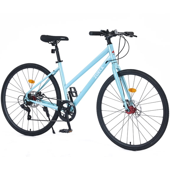 7 Speed Hybrid bike Disc Brake 700C Road Bike For men women's City Bicycle