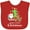 Red, variant on Inktastic Baby's 1st Christmas with Santa Reindeer and Tree Boys or Girls Baby Bib