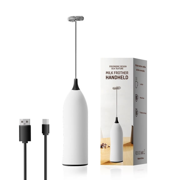 Handheld Coffee Frother,USB-Rechargeable Hand Frother,Adjustable Handheld Milk Frother for Cappuccinos, Hot Chocolate, Milkshakes, Egg Mix 