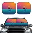 thumbnail image 2 of Naloa Lighthouse and Whale 2 Piece Foldable Car Sun Shades, Car Windshield Sunshade, Front Window Sunshade for Car, Truck, SUV - Small, 2 of 7