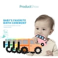 thumbnail image 4 of Juguetes para la dentición del coche del tractor para bebés de 3 a 12 meses, mordedor de silicona de grado alimenticio sin BPA con clip para chupete para niños y niñas, azul WD.WDQZL electrónico, 4 of 5