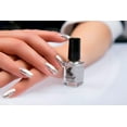 thumbnail image 2 of Mirror Nail Polish, Plating Silver Nail Polish, Long Lasting Soak-Off Nail Art Gel Polish, Stainless Steel Effect, Fast Drying, Durable Wear, Easy Application, 6ml, 2 of 4