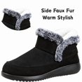 thumbnail image 5 of Knivor Slip On Winter Ankle Boots for Women Fuzzy Fleece Lined Non-Slip Warm Snow Booties Casual Winter Shoes for Women Cold Weather Footwear Indoor Outdoor, 5 of 9