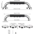 thumbnail image 2 of Pieces Bathtub Handle, 33 cm Non-Slip Bathroom Grab Bar, Wall-Mounted Stainless Steel Grab Bar Shower Handle for Elderly/Disabled/Children/Pregnant, 2 of 5