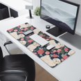 thumbnail image 2 of Long Mouse Pads for Desk,Shih Tzu Dog and Flower Floral Desk Mats on Top Of Desks, Desk Mouse Pad Extra Large with 3mm Non-Slip Base and Stitched Edge for Gaming,Office,Work,Home 31.5"x11.8", 2 of 6