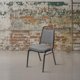 thumbnail image 1 of Songqin Trapezoidal Back Fabric Upholstered Stackable Banquet Chair, Multipurpose Stacking Chair with Padded Seat and Back, Gray/Silver, 1 of 16