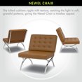 thumbnail image 5 of Studio Designs Home Newel Accent Chair Blended Leather and Chrome Frame / Brown, 5 of 13