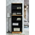 thumbnail image 4 of Hodedah HI224 Garde-Manger de Cuisine de Rangement à 4 Portes, 4 Tablettes et 5 Compartiments, Black Beech, 4 of 5