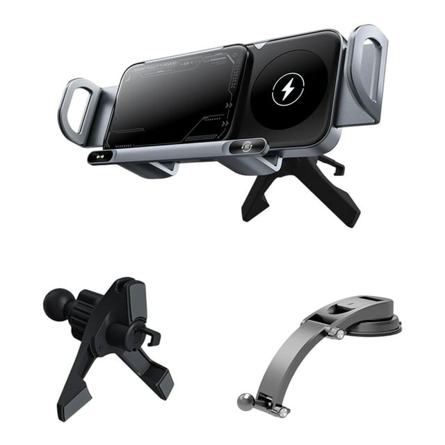 Upgrade High Intelligent Auto Rotating Wireless Charging Dock Smart Mount Holder For Mobile Phone Tablet And Foldable Device 2 In 1 Design