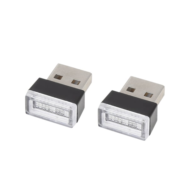 2uds Interior Flexible USB LED Luz Atmósfera Ambiente Lámpara para Coche rojo Unique Bargains Atmósfera Ambiente Lámpara