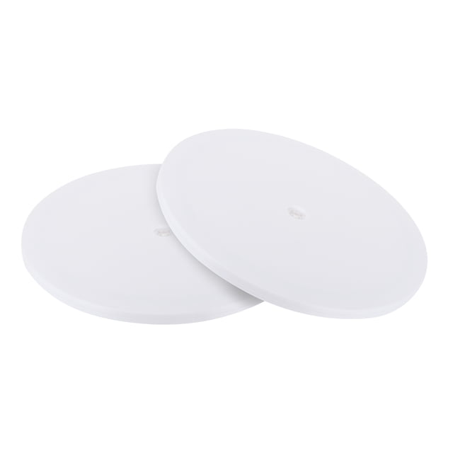 Unique Bargains 12Inch Lazy Susan Turntable Acrylic Ball Bearing Rotating Tray for Spice Rack Table Cake Kitchen Pack of 2(White)
