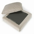 thumbnail image 5 of Modrest Divani Casa Garman Upholstered Modern Fabric Ottoman in Light Gray, 5 of 6