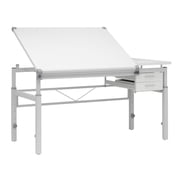 Studio Designs Metal Adjustable Height Split Top Drawing Table with 39.5 x 30 Tilting Top