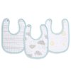 aden + anais essentials classic snap bibs partly sunny 3-pack