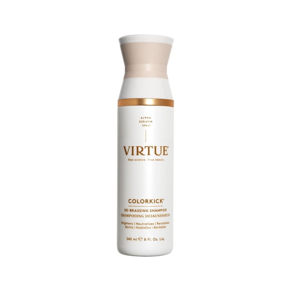VIRTUE Shampooing Démaquillant, Tonifiant Couleur Naturelle, Illumine et Revitalise les Cheveux Traités de Toutes les Couleurs, ColorKick, 8 Fl Oz