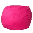 thumbnail image 2 of Emma + Oliver Small Solid Hot Pink Refillable Bean Bag Chair for Kids and Teens, 2 of 9