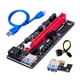 thumbnail image 2 of Tarjeta elevadora PCI-E 1X a 16X Tarjeta elevadora extensor GPU Adaptador GPU PCI-E USB 3.0 con interfaz de 6 pines, Negro Sweethay EL001235-01*6, 2 of 2