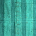 thumbnail image 1 of Ahgly Company Indoor Square Abstract Turquoise Blue Contemporary Area Rugs, 5' Square, 1 of 4