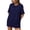 Navy, variant on Crgrtght Women Loose Round Neck Short Sleeve Solid Basic Casual Oversized Tshirt Tee Summer Cotton T-Shirt, Navy XXL
