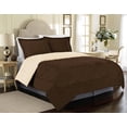 thumbnail image 1 of Edredón Matrimonial Doble Vista Café / Crema Reversible Hudson & Main Reversible Doble Vista Matri Chocolate / Crema, 1 of 2