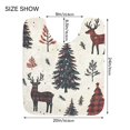 thumbnail image 5 of Yayeee Bath Rug for Bathroom Floor Non Slip Contour Fluffy Soft Absorbent Mat, 20"x24", Beige Christmas Forest, 5 of 7