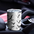 thumbnail image 4 of 30oz Black Halloween Bats Tumblers Stainless Steel Tumbler with Lid and Straw,Vacuum Insulated Double Wall Travel Tumbler Cups Mug with Cleaning Brush for Coffee,Tea, 4 of 7