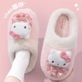 thumbnail image 4 of Pantuflas de algodón lindas de Hello Kitty para mujer 2024 nuevas pantuflas gruesas de felpa de lana para interior de casa para mujer otoño e invierno, 4 of 5