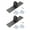 Black, variant on NEXAVKPR Quick Install Fireplaces Brackets With Adjustable Clip Vertical Screen Partition Clamp Support Screens, Doors, and Panel