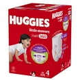 thumbnail image 2 of Huggies Little Movers HuggFit 360° Baby Diapers with 360° Waistband, Size 3-7, Count 136-70, 2 of 8
