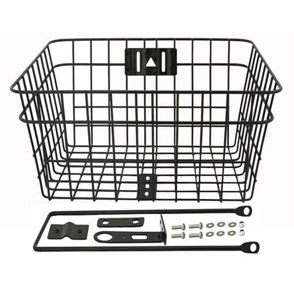 Steel Wire Basket W/Braces Black. for bicycle basket, bike basket