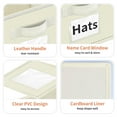 thumbnail image 2 of Aokeyee Hat Boxs for Baseball Caps - 2PCS Hat Organizer for Closet Stackable Storage with Clear Window Lid, Breathable Fabric (Beige), 2 of 6