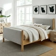 thumbnail image 2 of Platform Bed Frame, Full, Gray, Fabric, Hotel Bedroom, Modern Contemporary, HB38183, 2 of 4