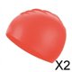thumbnail image 1 of 5 gorros de natación de silicona para mantener el cabello seco, gorros de baño flexibles para verano, natación en piscina para surf, niños, , tr 2 piezas, 1 of 8